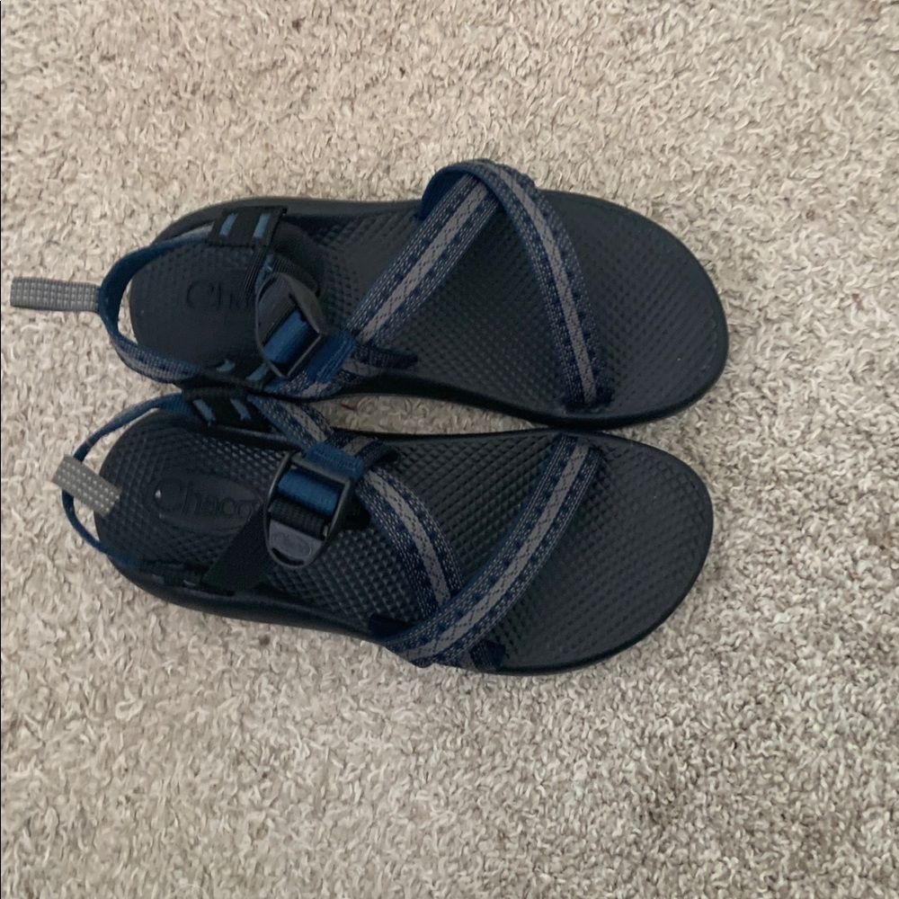 Navy and Grey Chaco. Wore once. Big boy size 5